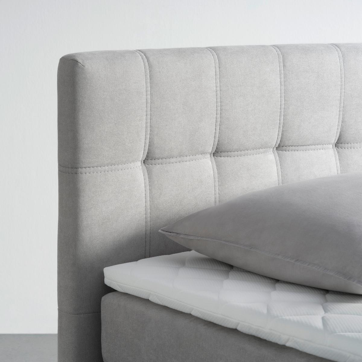 Boxspringbett Miami in Grau ca. 100x200cm - Schwarz/Grau, KONVENTIONELL, Holz/Holzwerkstoff (100/200cm) - Mömax