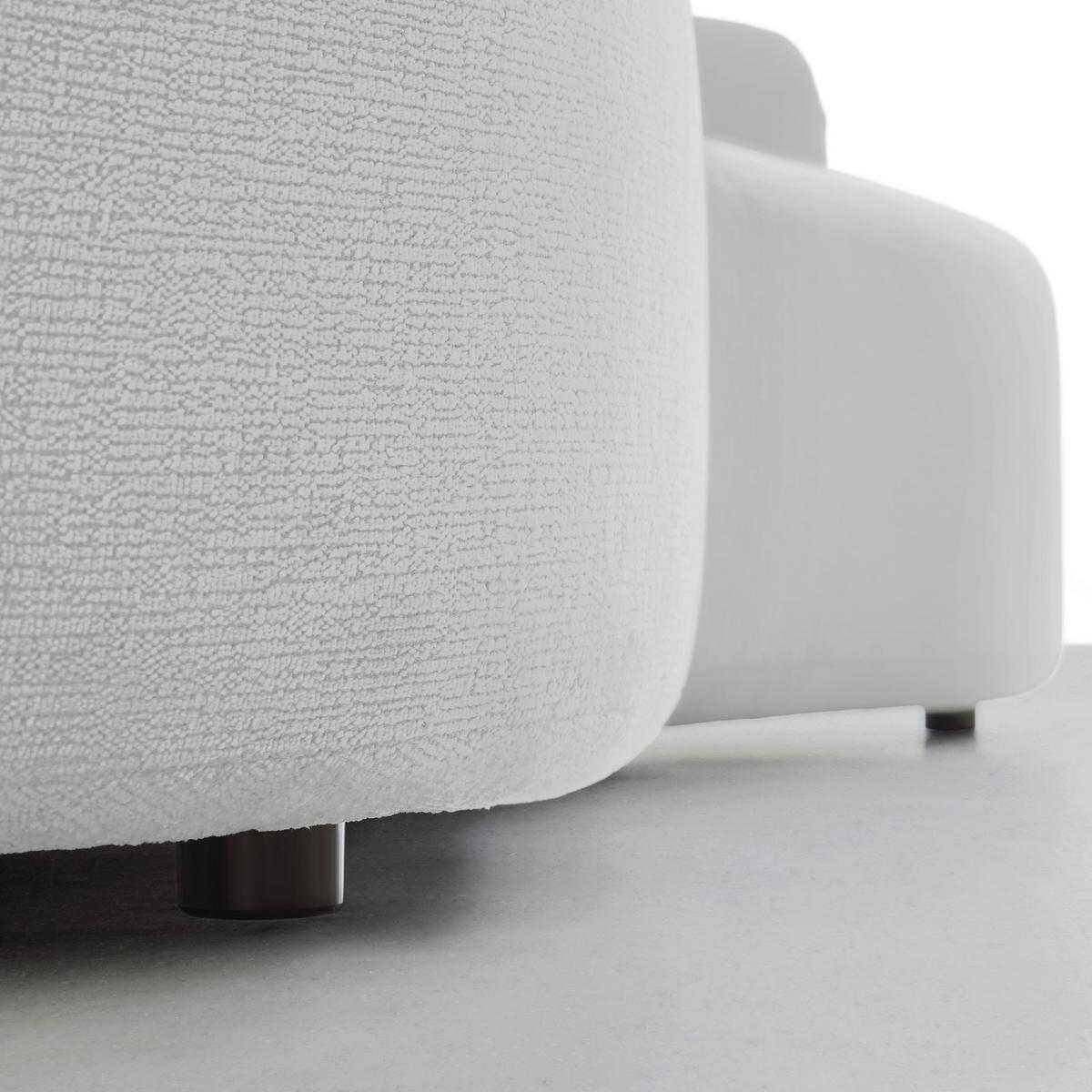 Bigofa Leonas Hellgrau - Hellgrau/Schwarz, MODERN, Kunststoff/Textil (235/72/110cm) - Premium Living