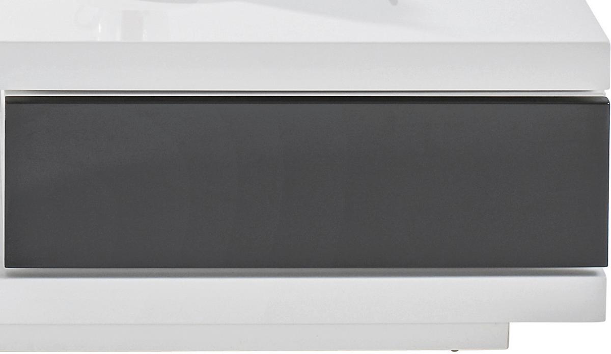 STOLIK KAWOWY CHICAGO - biały, Modern, materiał drewnopochodny (120/36/60cm)