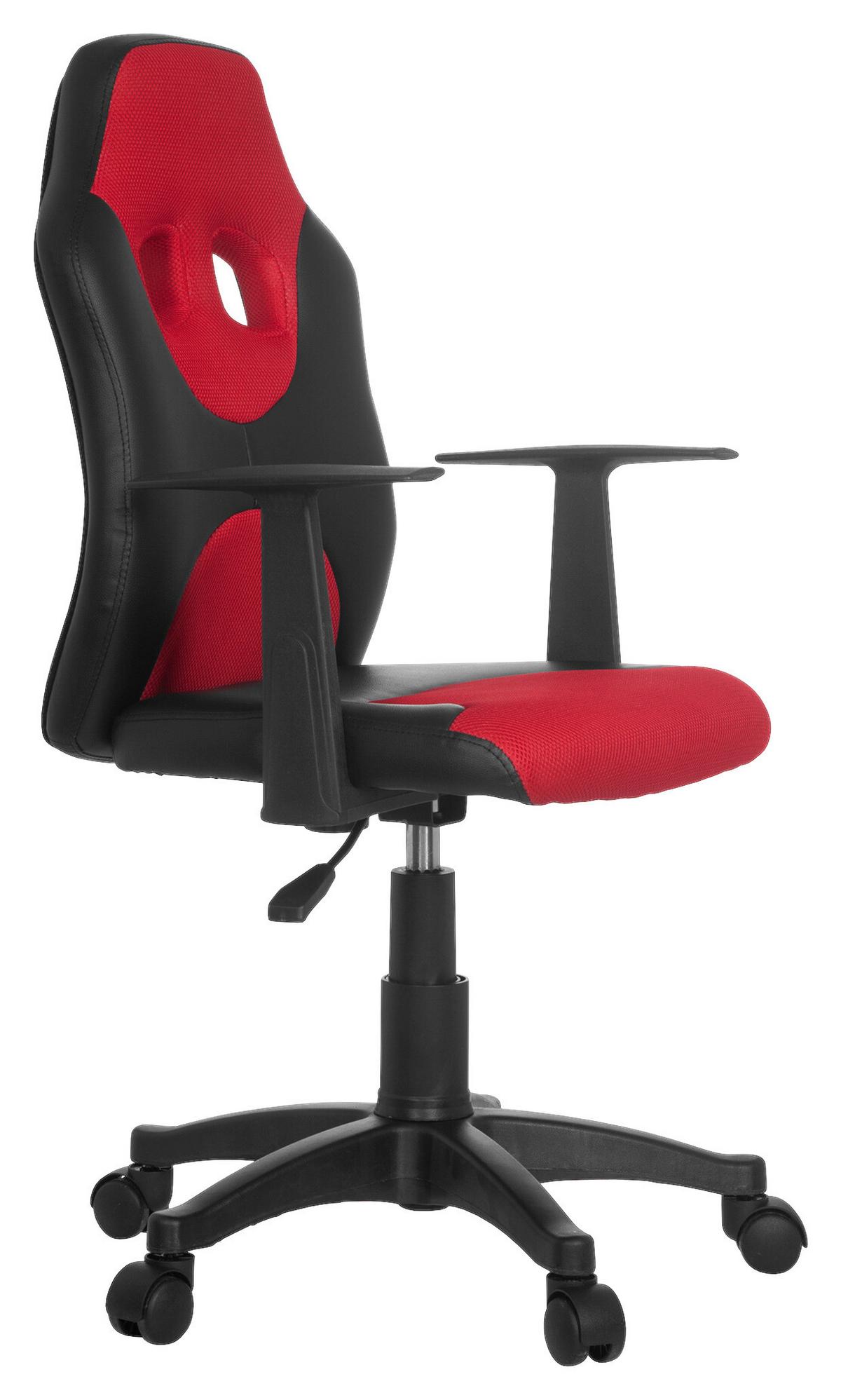 Mladinski Vrtljivi Stol Kid Racer, Črna, Rdeča - rdeča/črna, Basics, umetna masa (54/90-100/48cm) - MID.YOU