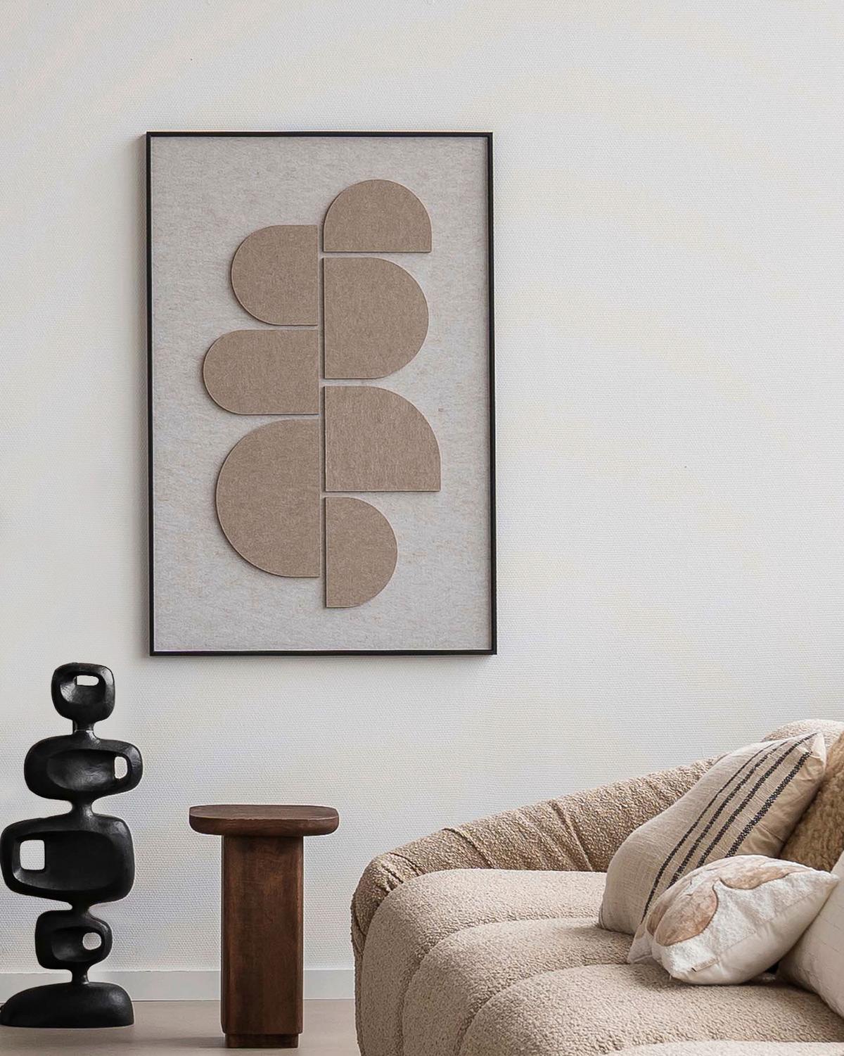 BILD FELTRO-2-C-80X120-AKVELT-BAKZW - Beige/Schwarz, Basics, Holz/Kunststoff (80/120/10cm)