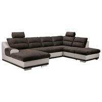 Sedežna Garnitura Seaside, Z Ležiščem, Predalom, Oblika U - barve kroma/siva, Konvencionalno, kovina/tekstil (165/334/218cm) - Premium Living