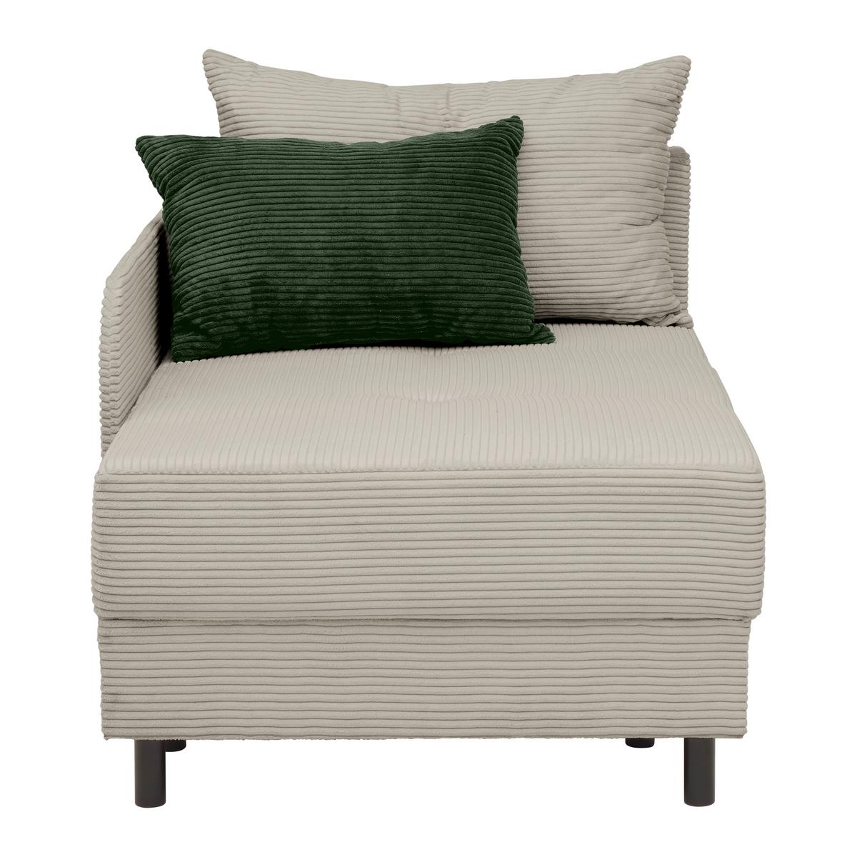 Liege Nova Beige - Beige/Schwarz, MODERN, Holz/Textil (145/62/85cm) - Mömax
