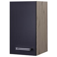 Kuhinjska Zgornja Omarica Milano, Antracit, Hrast, Š. 30 - barve nerjavečega jekla/barve hrasta, Moderno, kovina/leseni material (30/54/32cm) - FlexWell