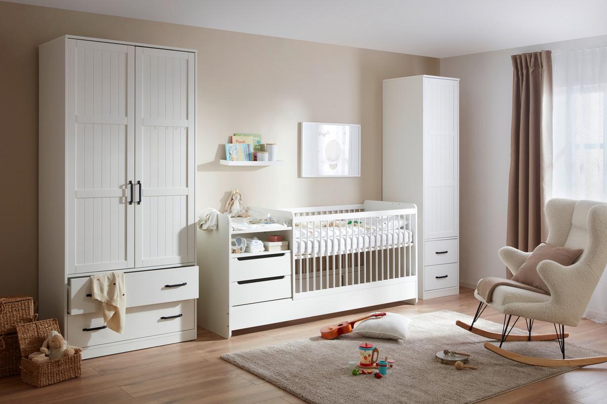 Gitterbett in Weiss ca. 70x140cm - Weiss, Modern, Holz/Holzwerkstoff (204/95/75cm) - Mömax