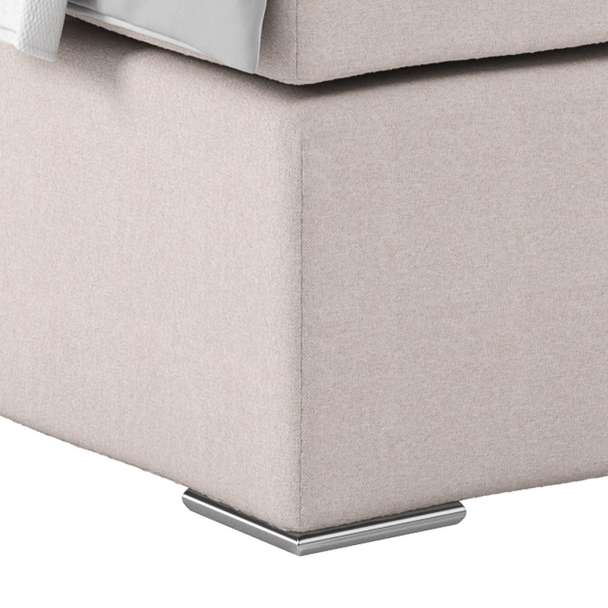 Boxspring Krevet Nero - bež/boje kroma, Konvencionalno, tekstil/metal (140/200cm) - Best Price
