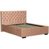 Oblazinjena Postelja Miami Storage, 180x200, Bež - črna/bež, Design, tekstil/les (180/200cm) - Modern Living