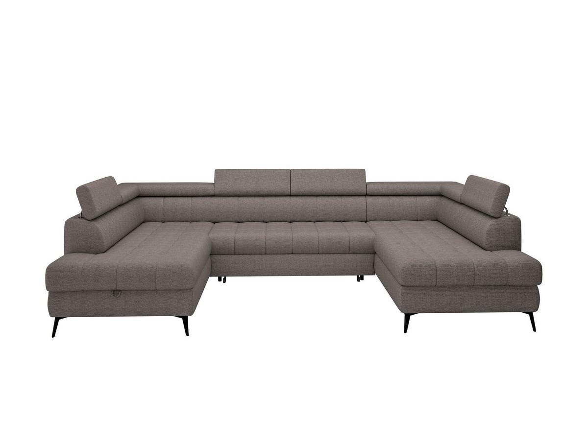 Sarokkanapé Ágyfunkcióval Look - taupe, Modern, textil/fa (195/82-100/343cm) - Mömax