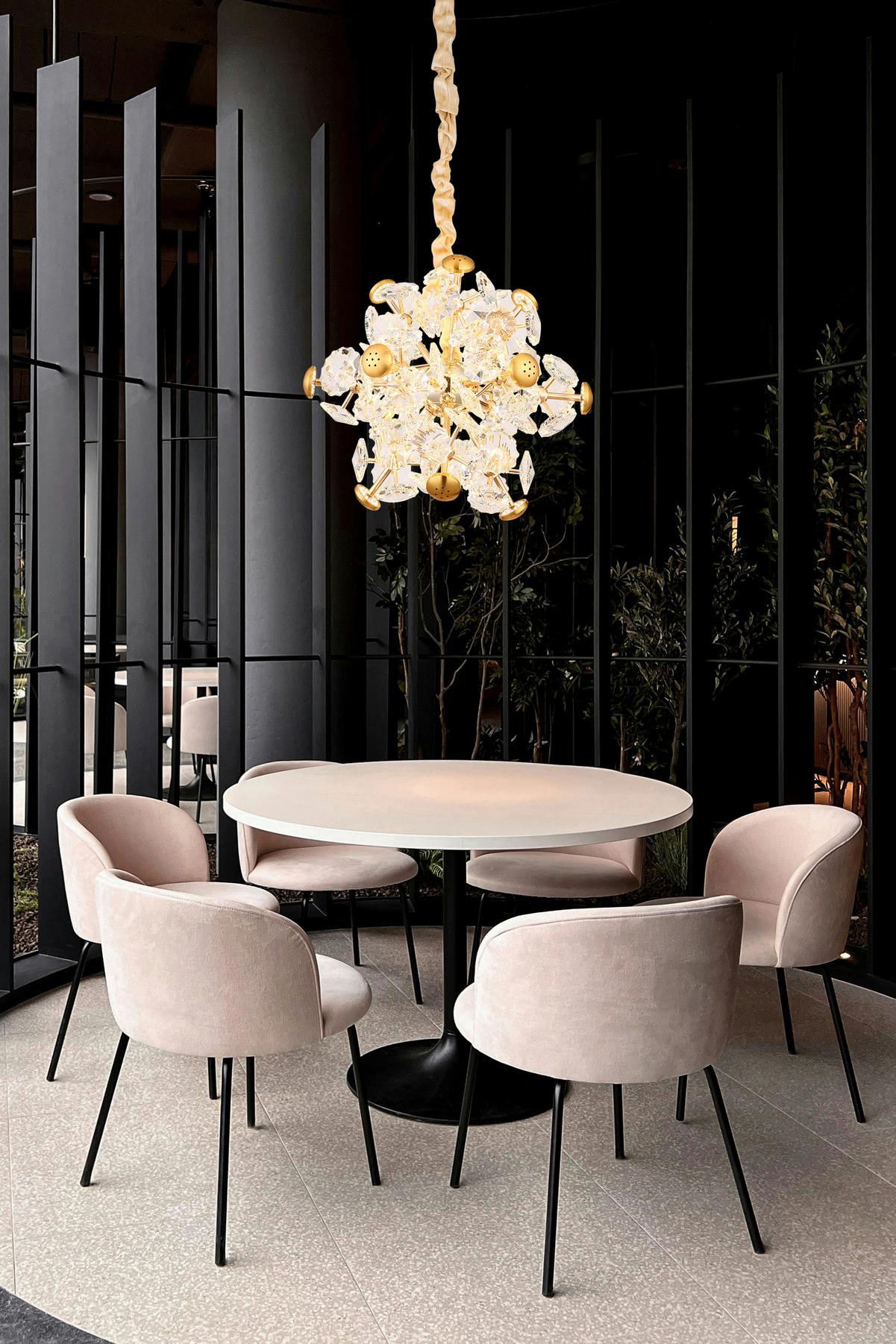 LED-HÄNGELEUCHTE 16023H1 FLORIELLA - Klar/Goldfarben, Design, Glas/Metall (40/120cm) - Globo