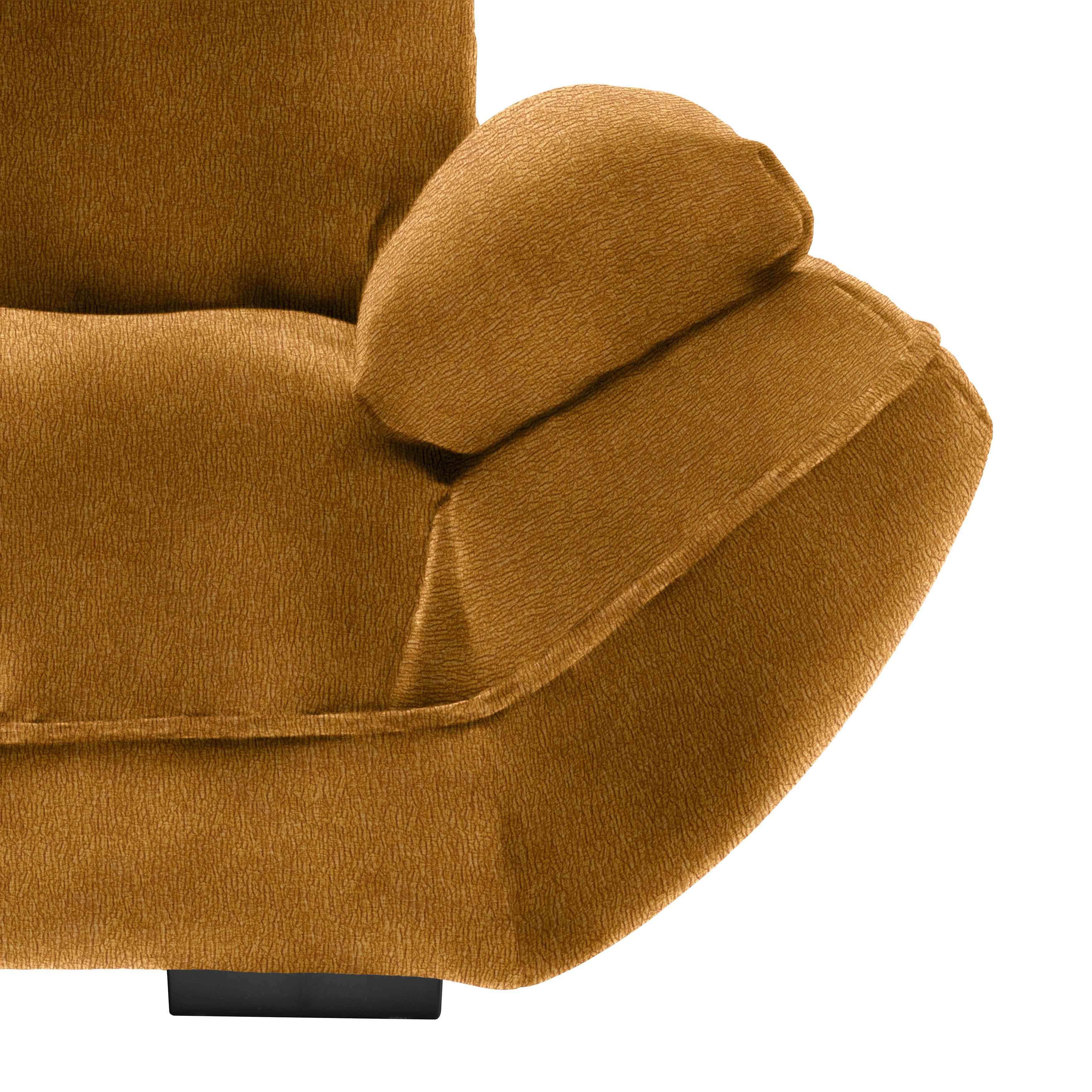 Wohnlandschaft Vivo Goldfarben - Goldfarben/Schwarz, MODERN, Kunststoff/Textil (179/63/317cm) - Premium Living