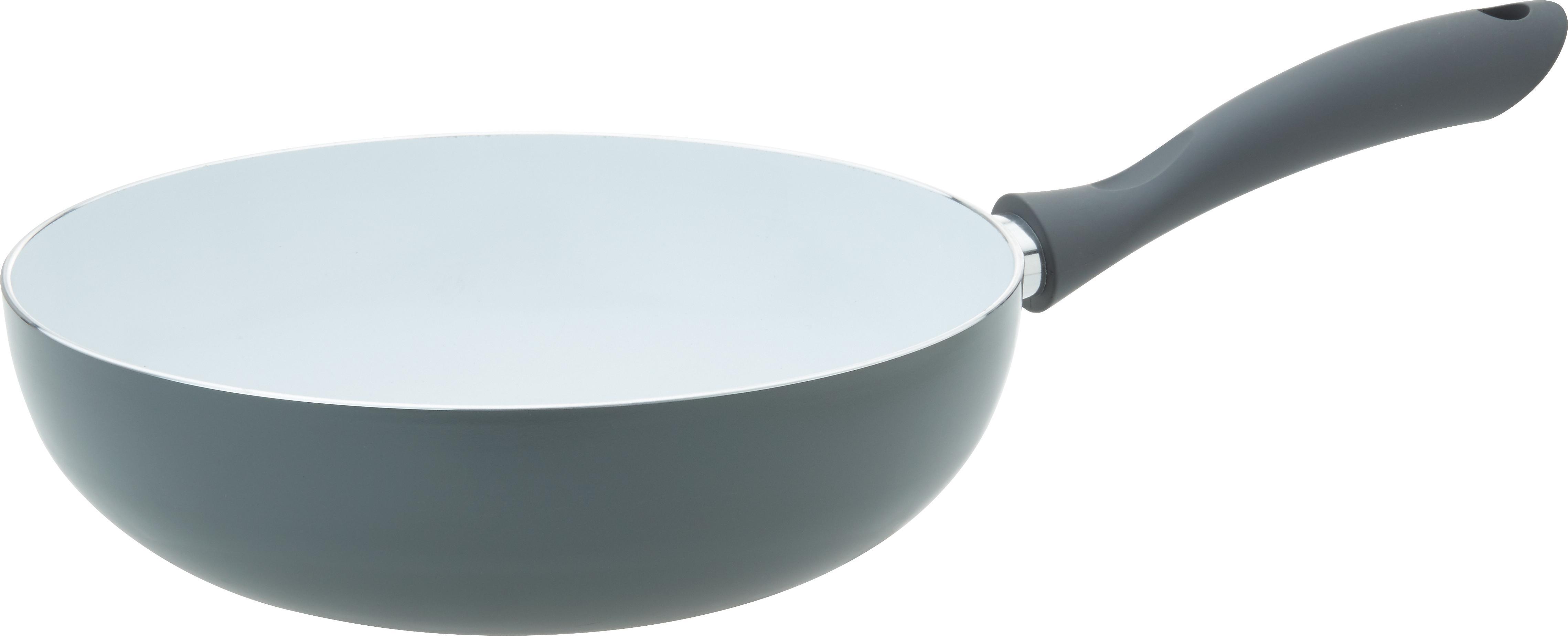 Wok Sonia Ø ca. 28cm - Weiß/Grau, MODERN, Keramik/Kunststoff (28cm)