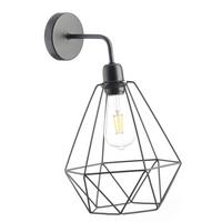 Wandleuchte Baldo Schwarz max. 22 Watt - Schwarz, Basics, Metall (24/24/30cm)