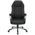 Chefsessel in Schwarz - Schwarz/Weiß, Kunststoff (34,5/80/66cm)