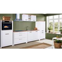 Küchenleerblock Bundle 6-Sorba o. Geräte Weiß - Silberfarben/Eiche Artisan, MODERN, Glas/Holzwerkstoff (370cm) - home24