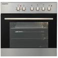 Einbauherd Mega Set 2 An - Edelstahlfarben/Schwarz, MODERN, Glas/Metall (59,5/59,5/57,5cm)