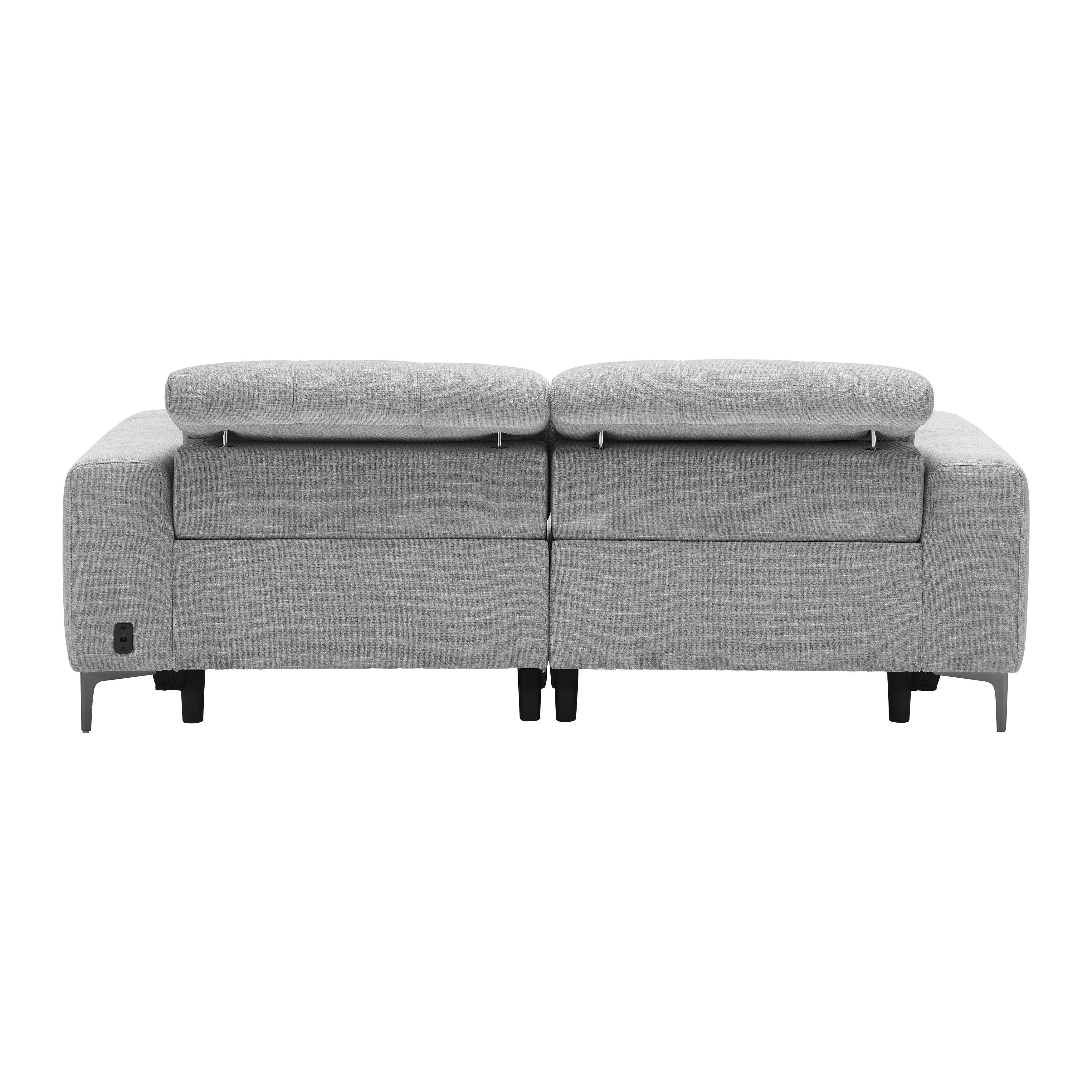 2,5-SITS SOFFA ALVARO - mörkgrå/grå, Modern, metall/trä (220/79/109cm) - Mömax