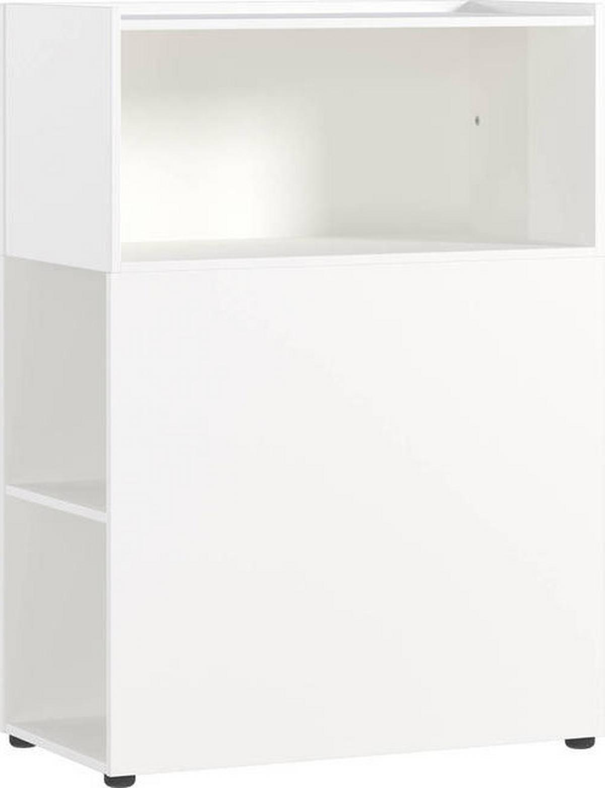 Raumteiler Ribera Weiß - Schwarz/Weiß, MODERN, Holzwerkstoff/Kunststoff (80/112/44cm) - Premium Living