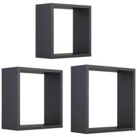 Wandregale Simple B: 30 cm SIMPLE 3 ANTRACIT - Modern, plastic/material pe bază de lemn (30-27-24/30-27-24/12cm) - Best Price