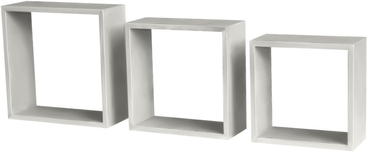 Set Zidnih Polica Simple 3 - Moderno, drvni materijal/plastika (30-27-24/30-27-24/12cm) - Best Price