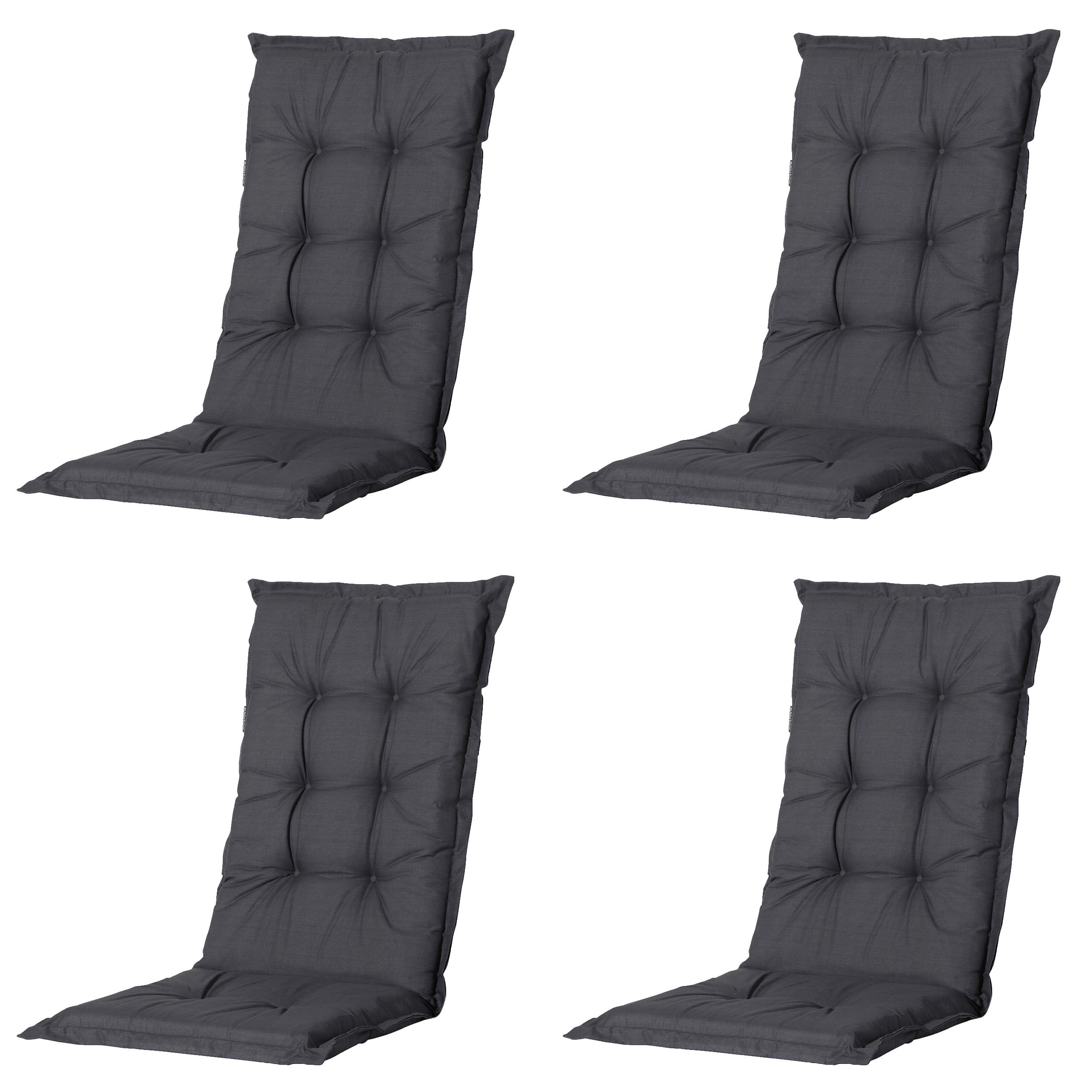 SESSELAUFLAGE BASIC BLACK AUFLAGE HOCH - Schwarz, MODERN, Textil (50/2/123cm) - Gardenson