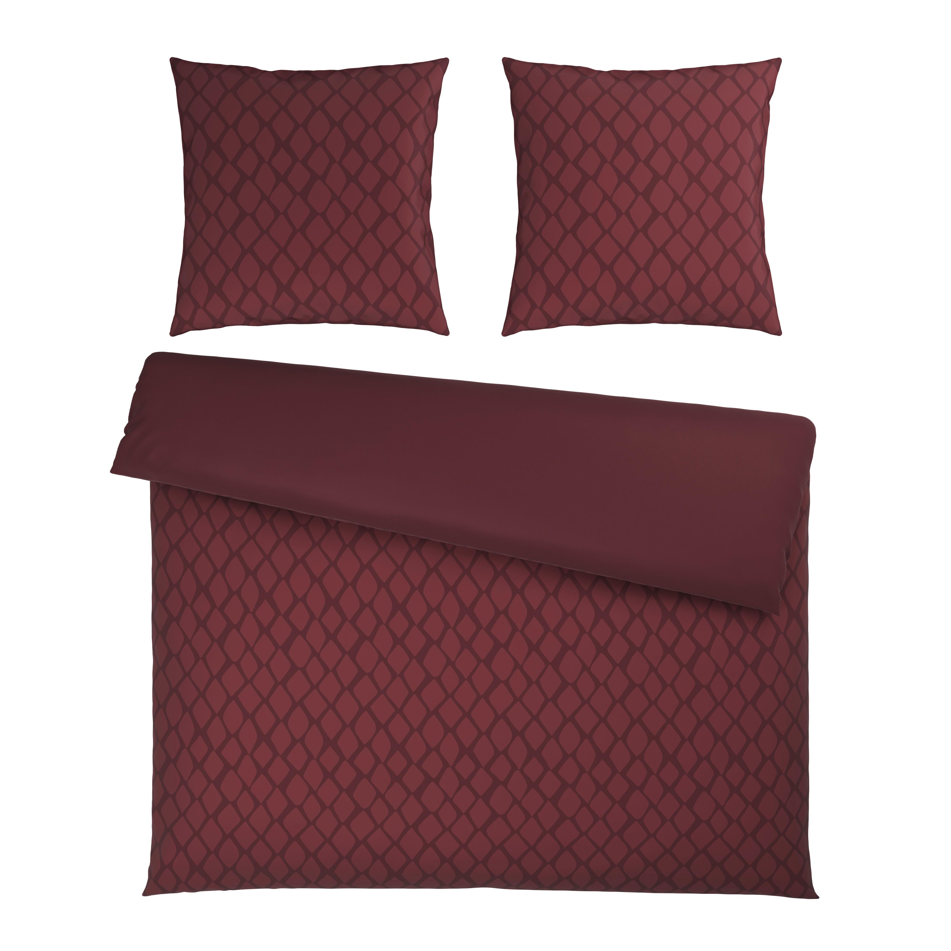 POŚCIEL DWUSTRONNA SNAKO - DK - wiśniowoczerwony, Design, tkanina (200/200cm) - Dieter Knoll