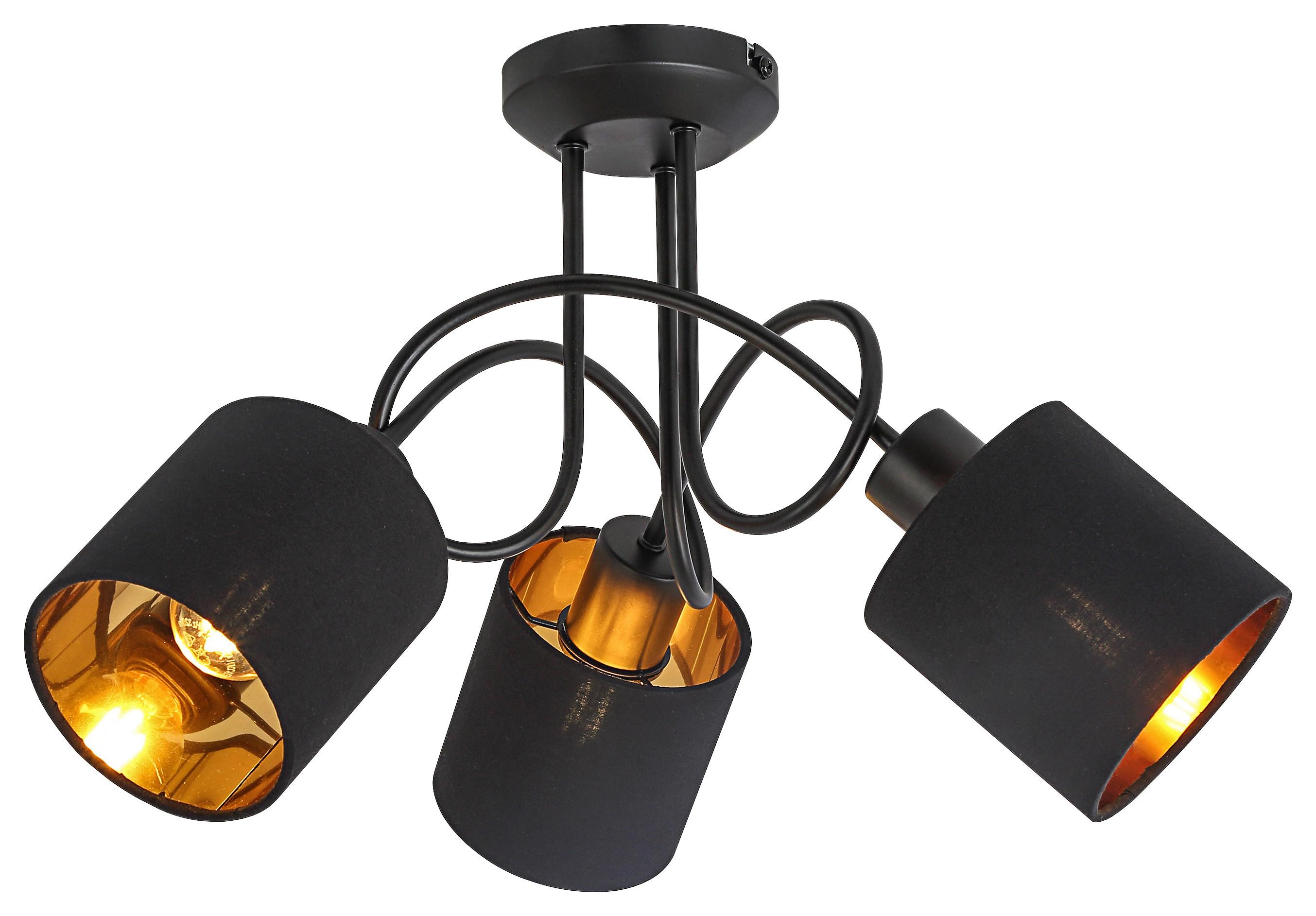 Strahler Goldi max. 15 Watt - Goldfarben/Schwarz, Modern, Textil/Metall (47/29cm) - Mömax