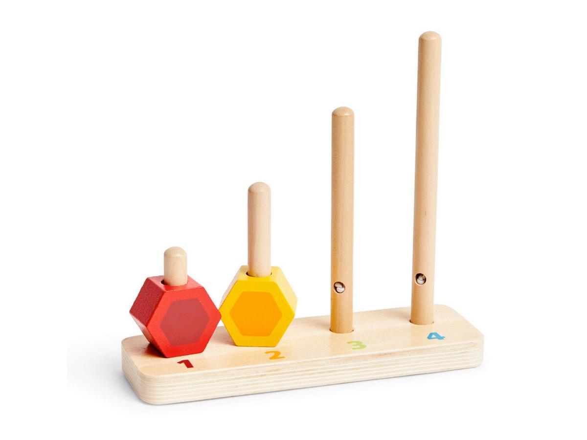 Építőjáték Hape - sárga/világoskék, Basics, faalapú anyag/fa (18/6/6cm) - Hape