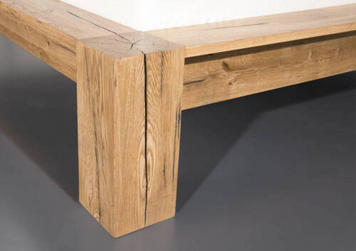 Bett aus Massiv Holz ca. 180x200 - Eichefarben, Lifestyle, Holz (180/200cm) - Zandiara