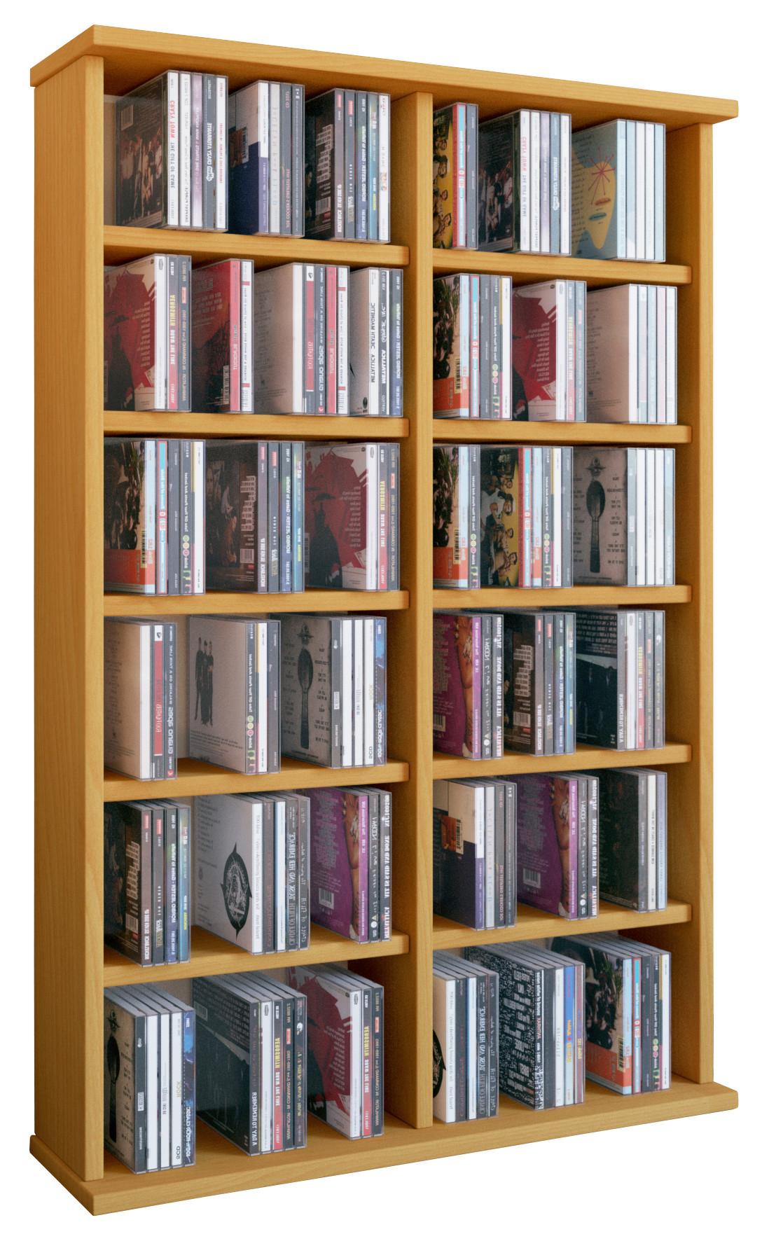 CD-Regal Ronul in Buchefarbe, B: 60 cm - Buchefarben, KONVENTIONELL, Holzwerkstoff (60/91,5/18cm) - MID.YOU