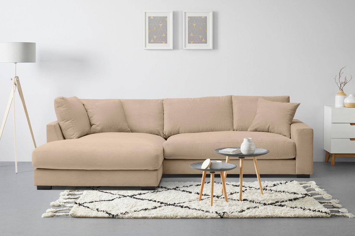 Kutna Garnitura Pedro - smeđa/crna, Moderno, tekstil/plastika (190/300cm) - Mömax