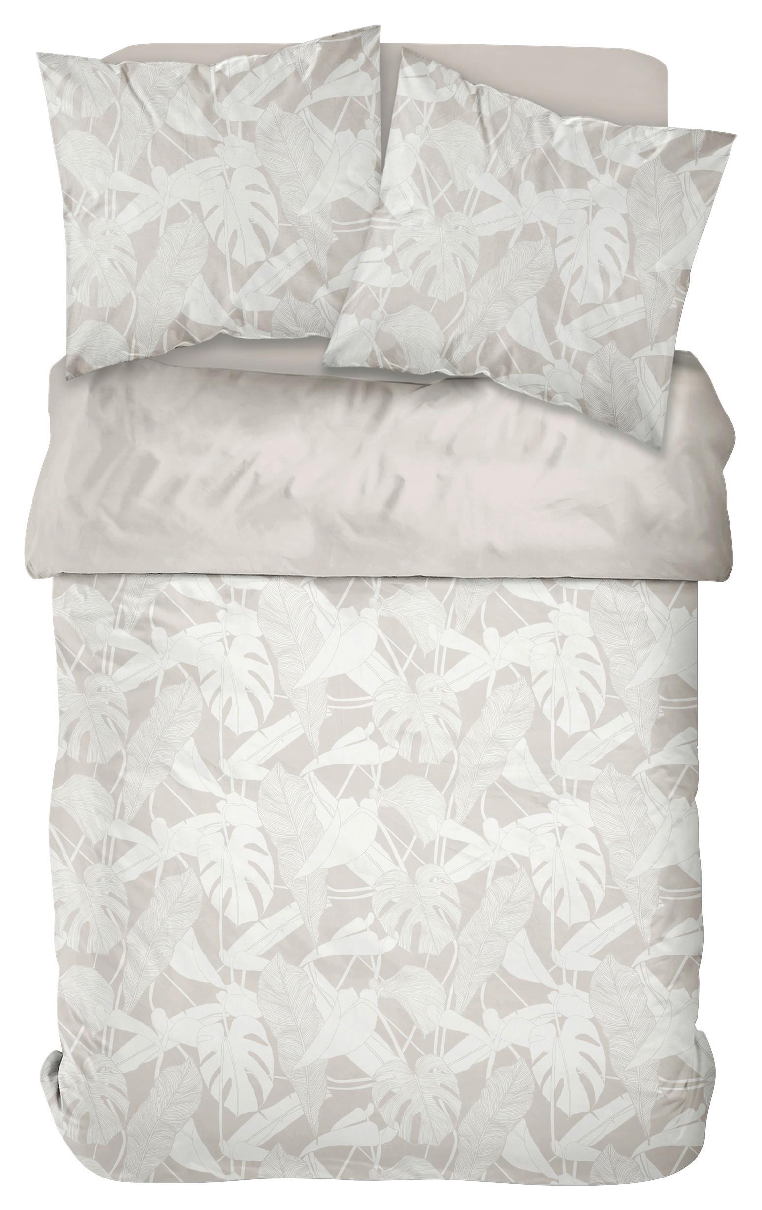 Ágyneműhuzat-garnitúra 3 Részes Beige Leaves - Modern, textil (140/200cm)