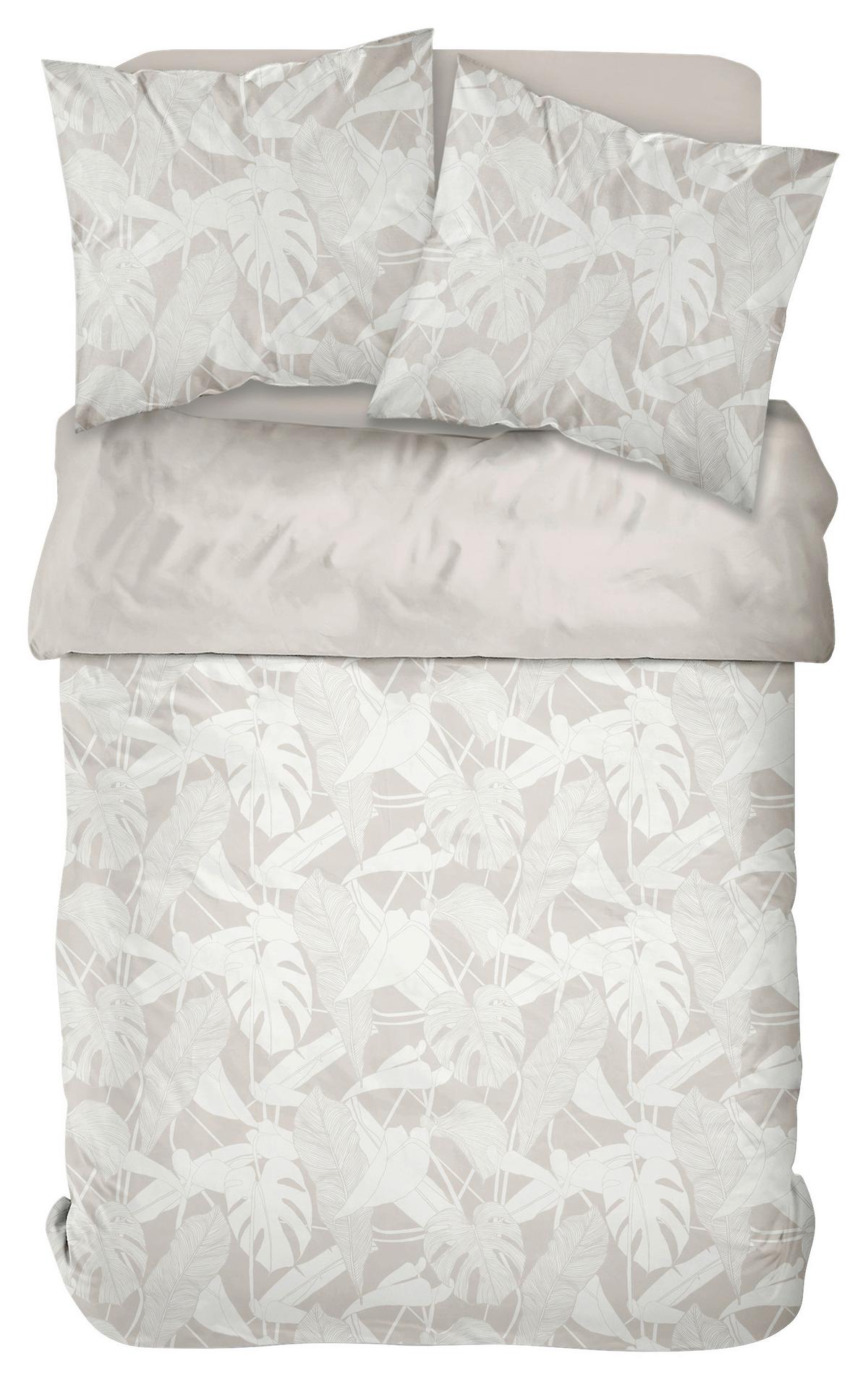 Ágyneműhuzat-garnitúra 3 Részes Beige Leaves - Modern, textil (140/200cm)