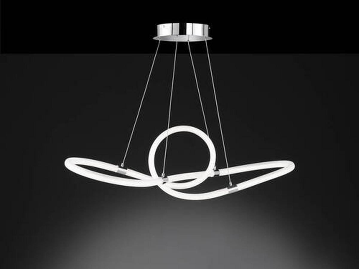 LED-Hängeleuchte Mira Weiß max. 40 Watt - Weiß, Design, Kunststoff/Metall (92,5/30,5/150cm) - Globo