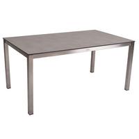 Gartentisch Sienna ca. 158x90x74 cm - Silberfarben/Grau, Basics, Kunststoff/Metall (158/90/74cm) - Gardenson