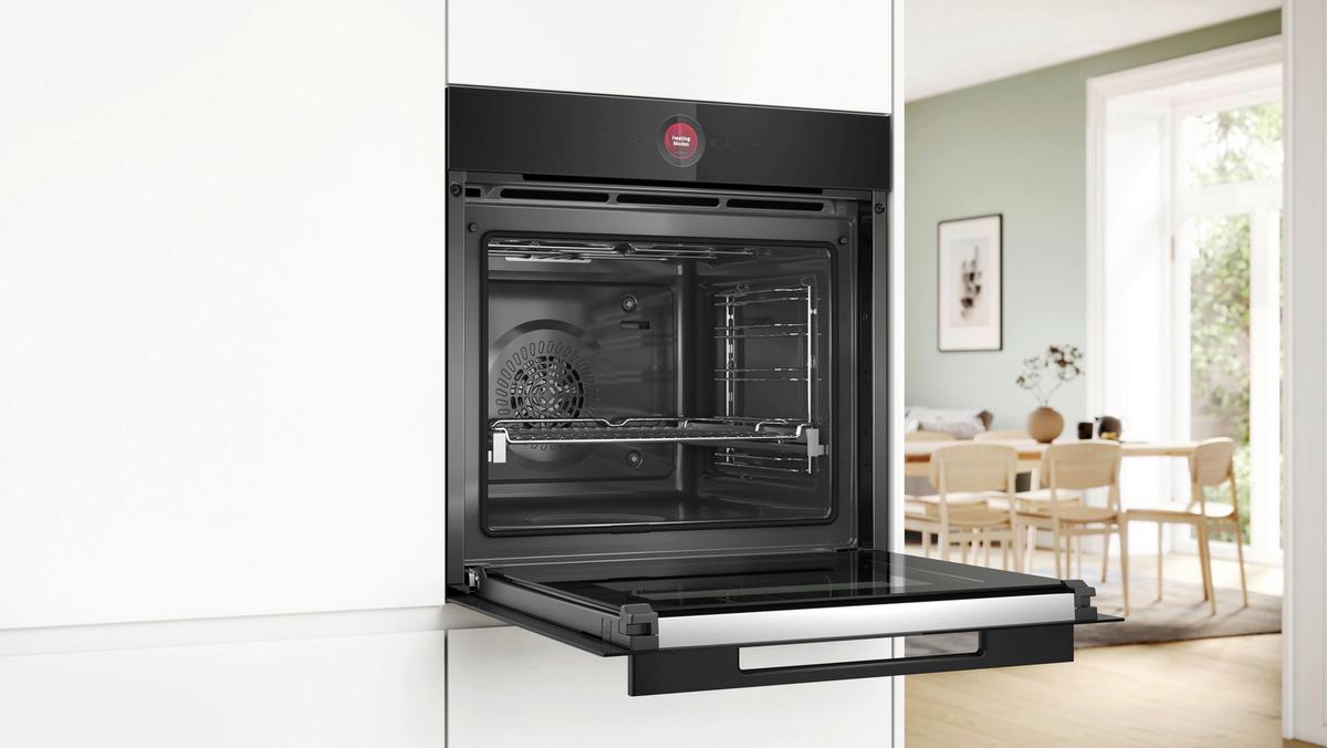 Einbaubackofen HBG974LB1 - Schwarz, MODERN, Glas/Metall (59,4/59,4/54,8cm) - Bosch