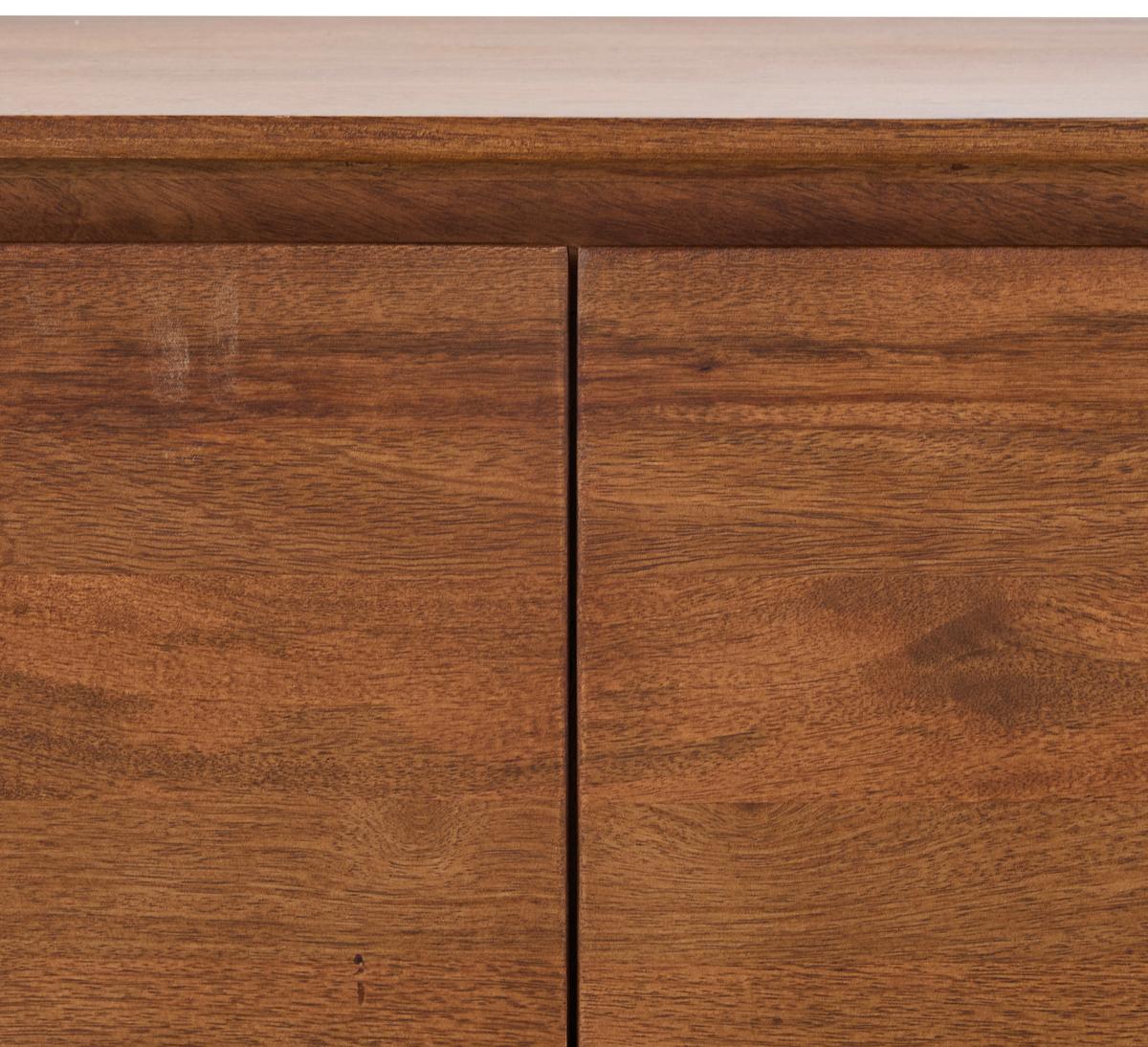 KOMODA NISKA KATJA - czarny/miodowy, Lifestyle, metal/drewno (180/45/40cm) - Livetastic