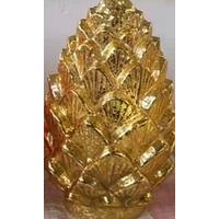 ZAWIESZKA NA CHOINKĘ KL220227 - kolor złoty, Lifestyle, metal/szkło (13/20cm) - X-Mas