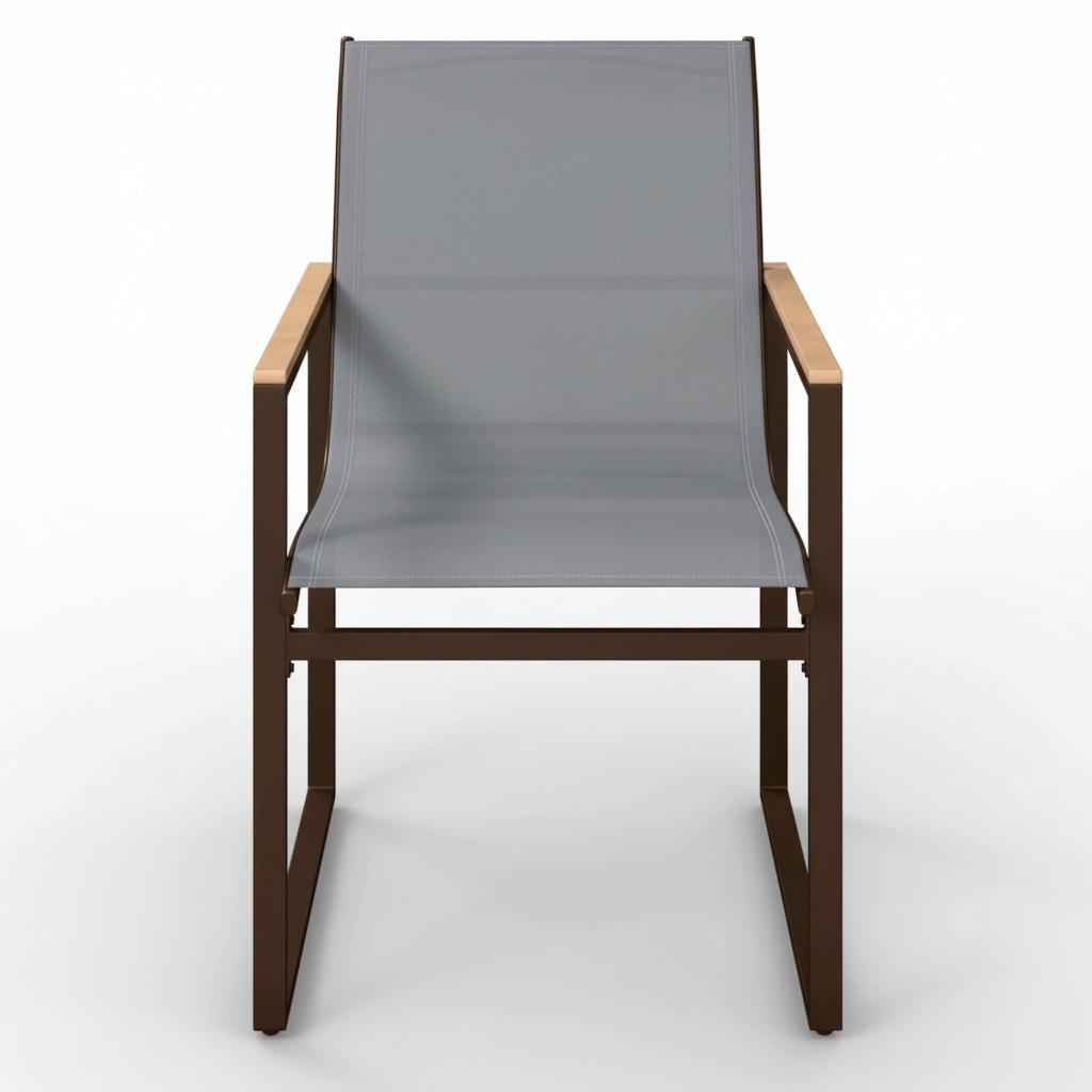 TRÄDGÅRDSSTOLAR SET MATTEO - grå/svart, Modern, metall/textil (56/86/53cm) - Bessagi Garden