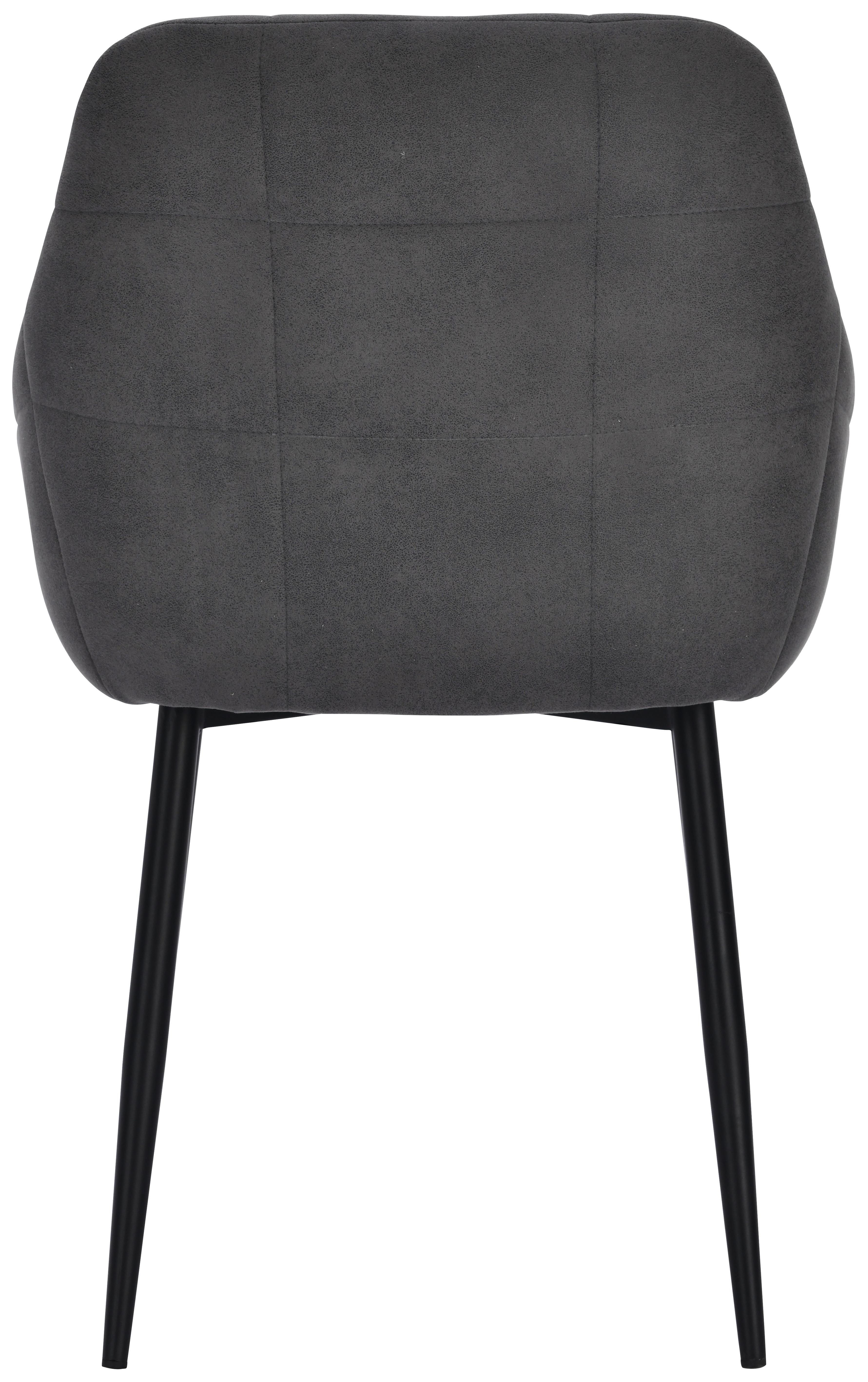STOL MED ARMSTÖD NINO 2 - grå/svart, Modern, metall/trä (56/83/56cm) - Mömax