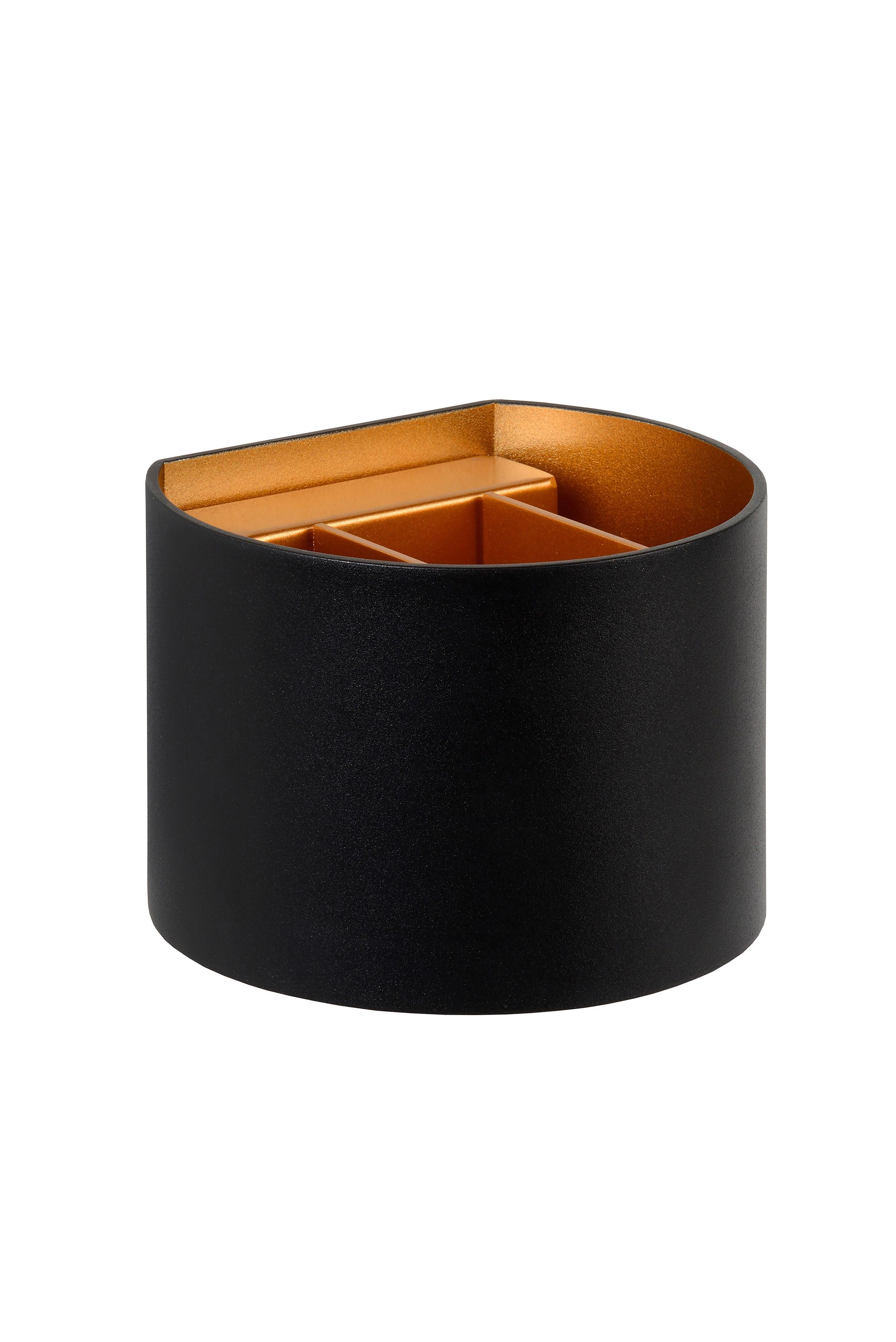 Led-wandleuchte 09218/04/30 Xio - Schwarz, Design, Metall (11/13/9.7cm) - Lucide