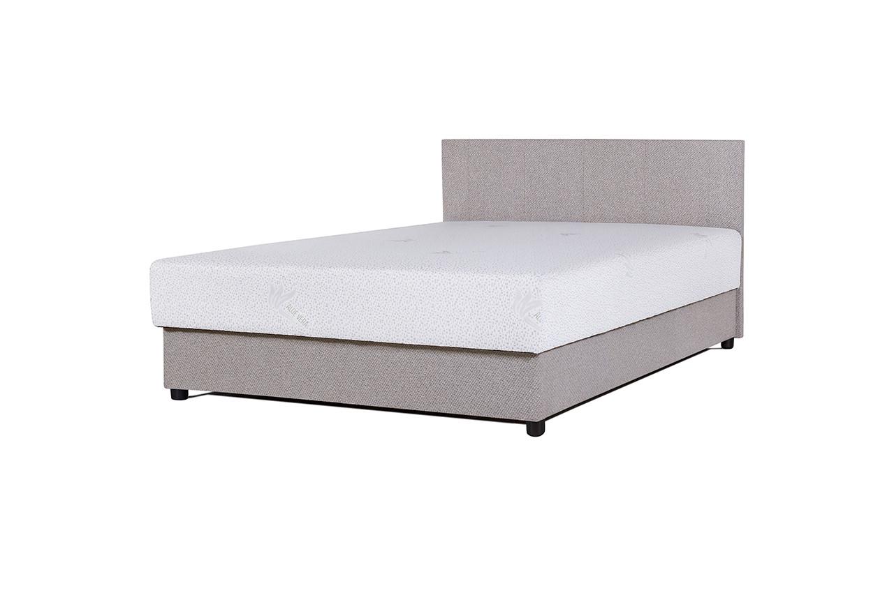 Kárpitozott Ágy Spina - szürkésbézs, Konventionell, faalapú anyag/textil (140/200cm)