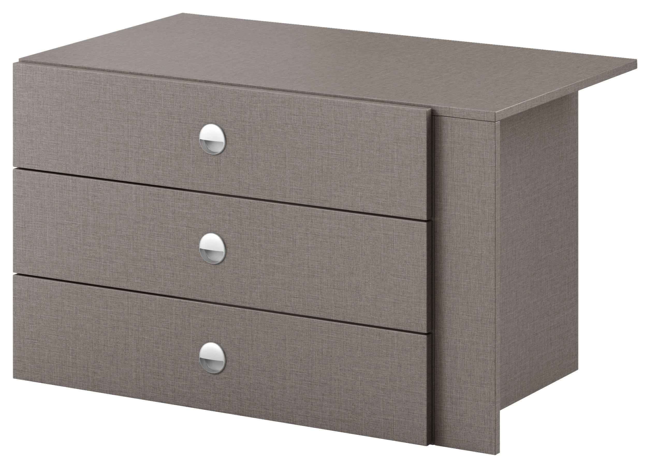 Schubkasteneinsatz Universal Grau - Grau, Holzwerkstoff (82,5/49/48,5cm) - Based