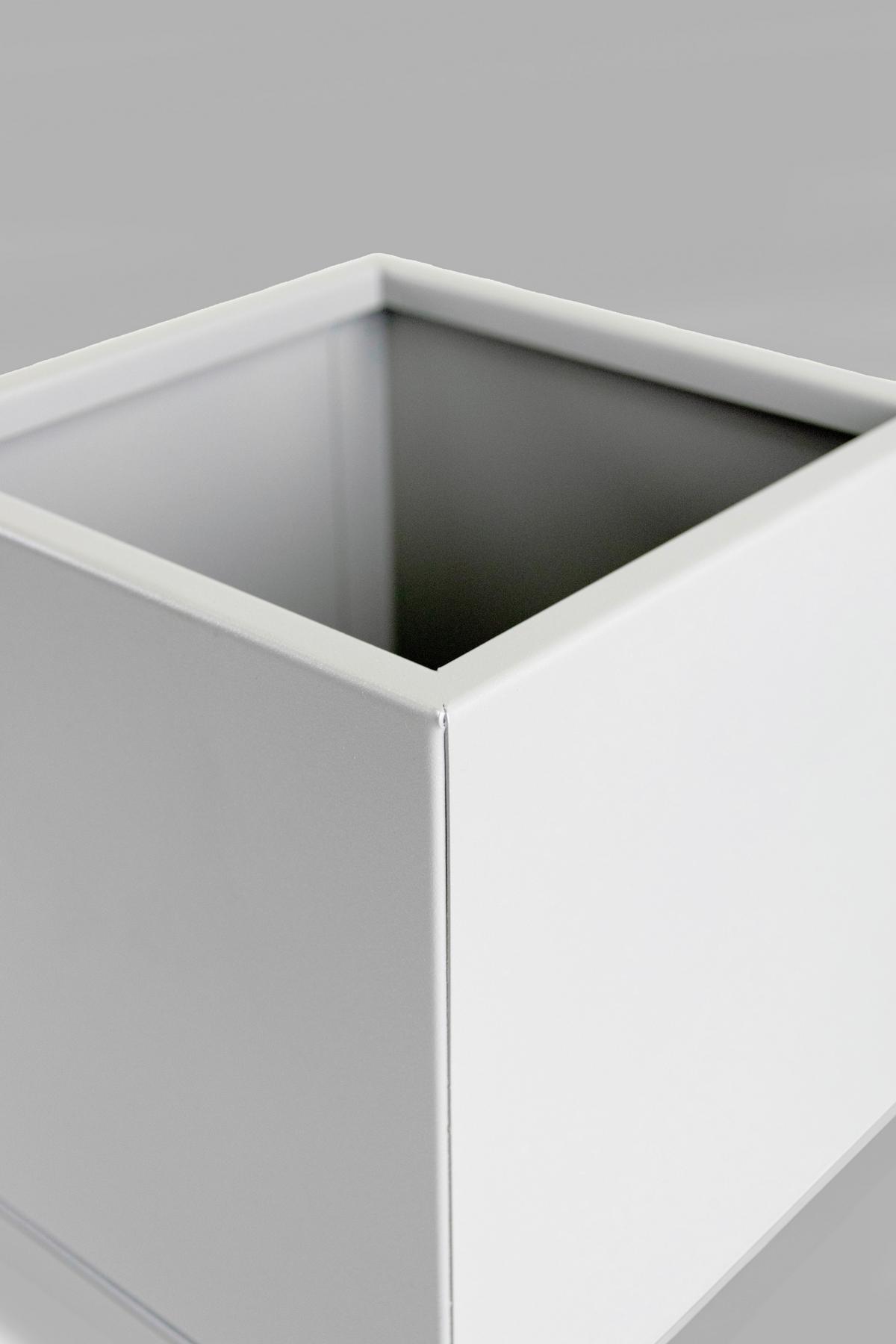 Blumenständer Weiß - Weiß, Basics, Metall (19/67/19cm)