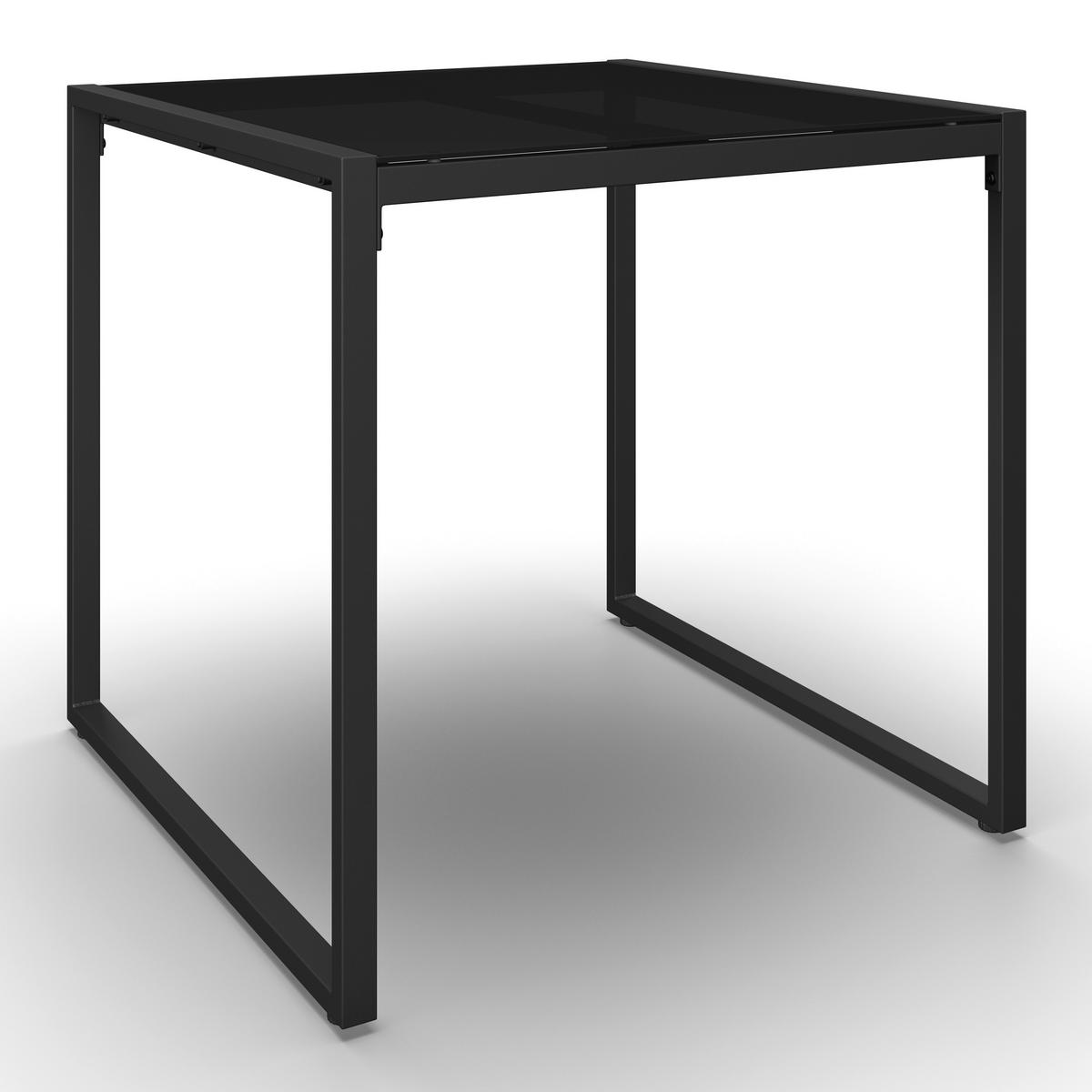 Dining-Loungeset Paulina Hellgr. Metall/Textil +Abdeck. - Hellgrau/Schwarz, Modern, Glas/Kunststoff (181/73/65cm) - Bessagi Garden