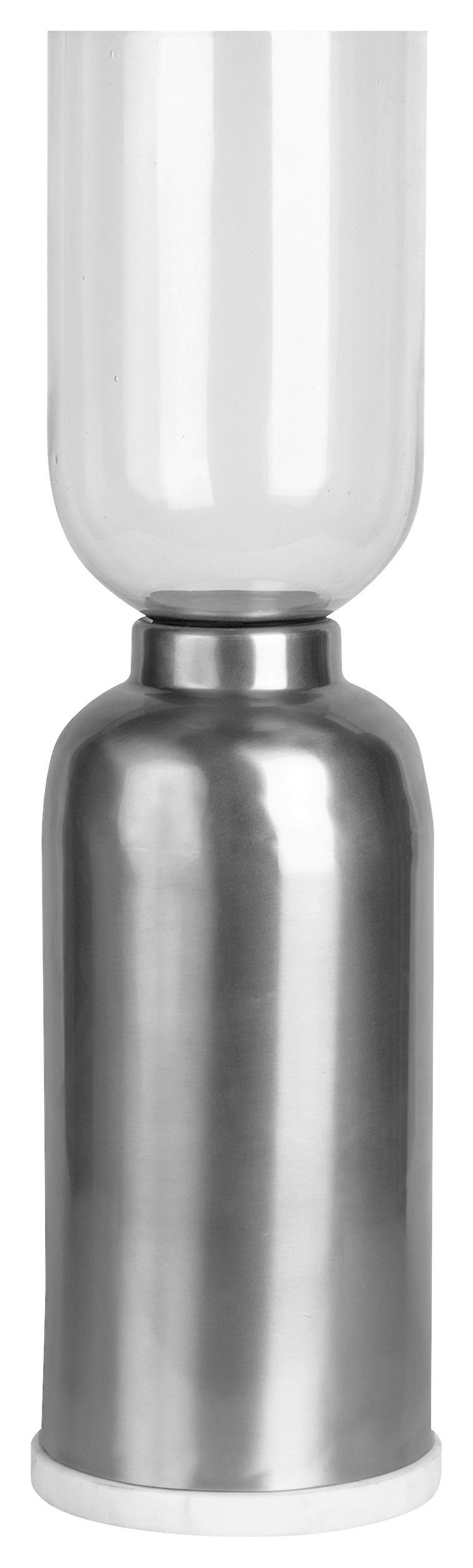 KERZENSTÄNDER SHANTI - Schwarz, Trend, Glas/Stein (19/63.5/63.5cm) - Kayoom