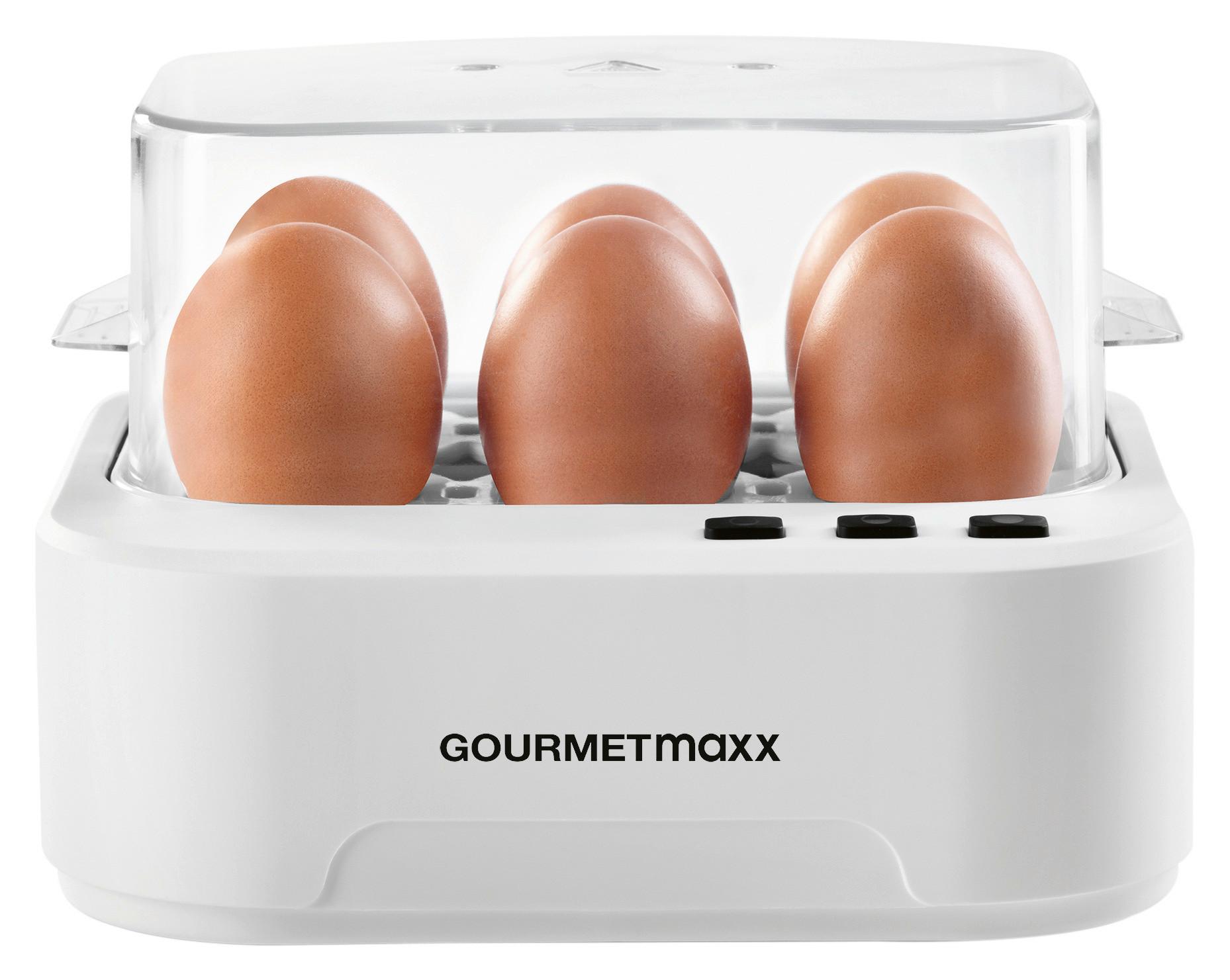 Eierkocher Gourmetmaxx Weiß max. 400 Watt - Weiß, MODERN, Kunststoff (16,8/12,3/18cm)