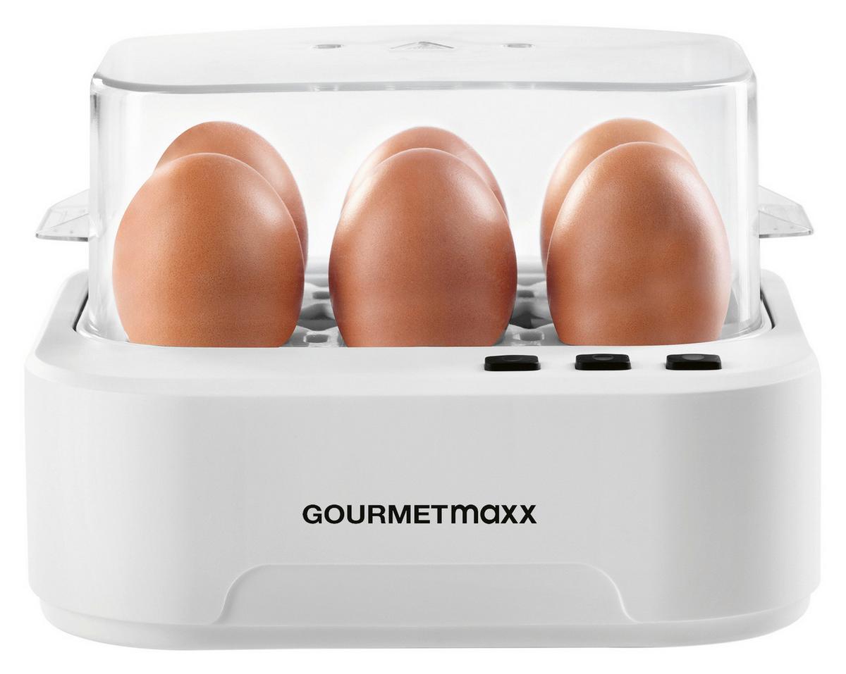 Eierkocher Gourmetmaxx Weiß max. 400 Watt - Weiß, MODERN, Kunststoff (16,8/12,3/18cm)