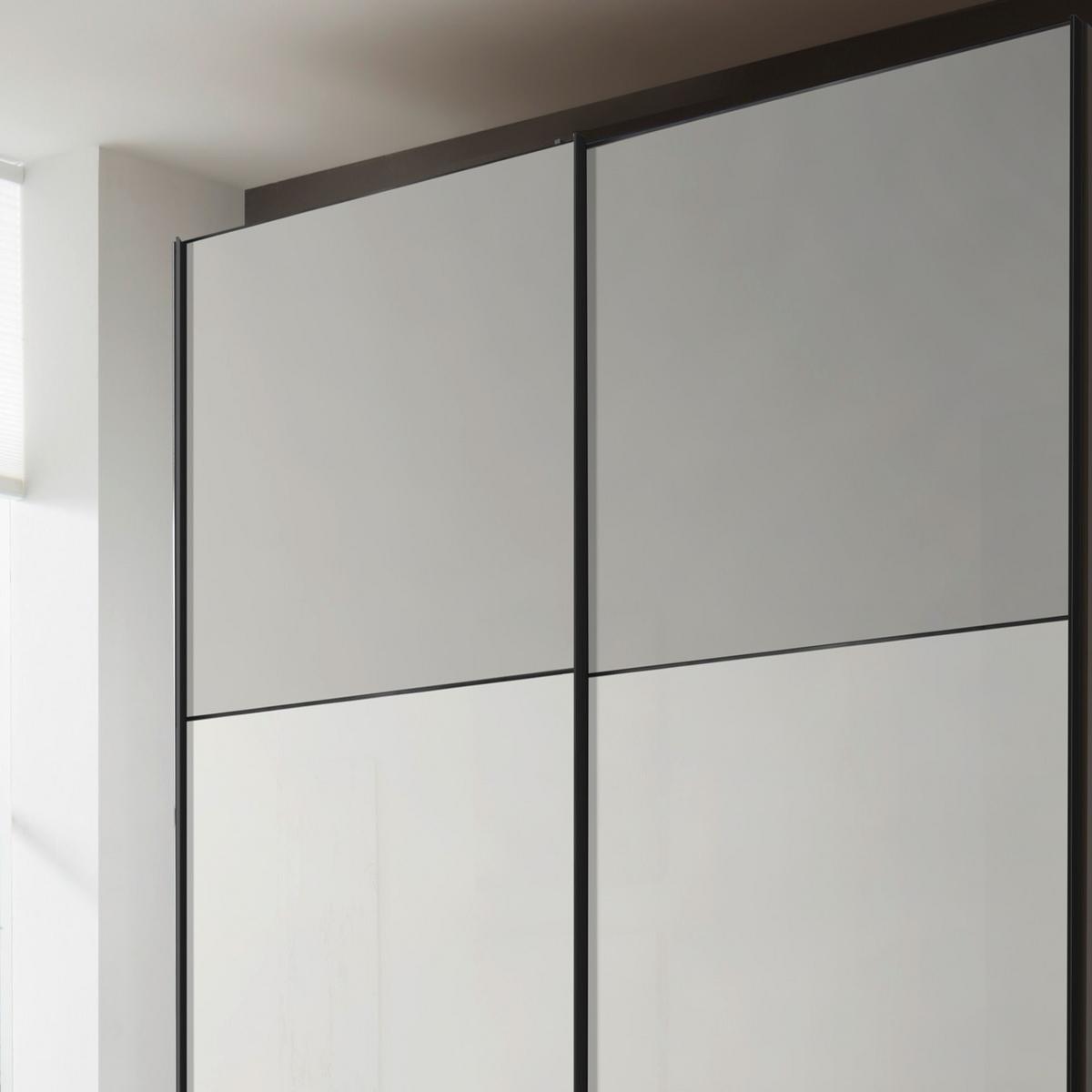 Ormar Sa Staklenim Kliznim Vratima Includo - bijela/tamno siva, Moderno, staklo/drvni materijal (167/222/68cm) - Premium Living