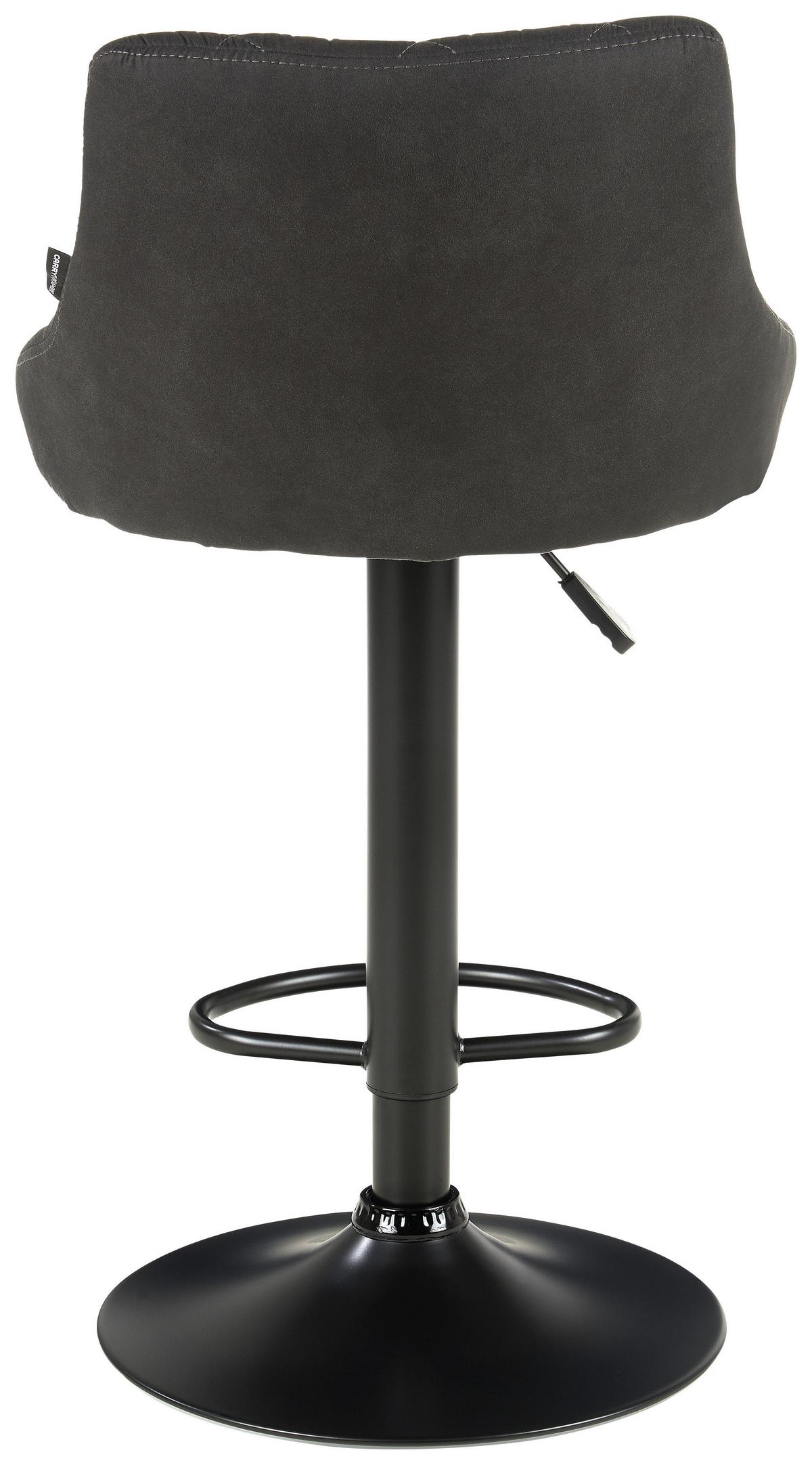 STOŁEK BAROWY ARNE - czarny, Design, metal/tkanina (47,50/82-103/52cm) - Carryhome