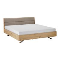 Polsterbett Dormio ca. 180x200 cm Eichefarben/Braun - Eichefarben/Schwarz, MODERN, Holz/Textil (180/200cm) - Bessagi Home